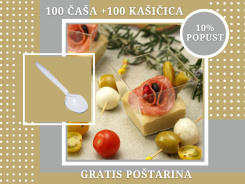 Prizma čaše + kašike - PTT gratis i 10% popust