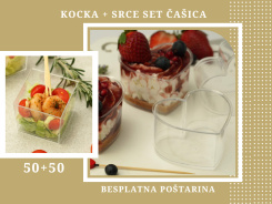 KOCKA + SRCE set čaša - PTT gratis