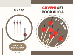Crveni set bockalica - PTT GRATIS