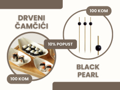 Čamci + bockalice sa crnom perlom