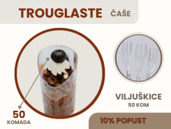 Trouglaste čaše + viljuškice
