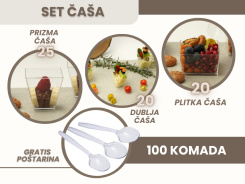 Set 3 modela čaša + kašike
